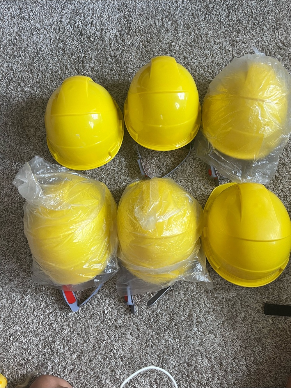 Yellow Construction Party Hard Hats - Pack of 6